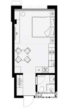 Студия квартира, вторичка, 30м2, 2/7 этаж