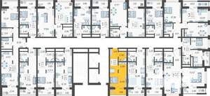 Студия квартира, вторичка, 23м2, 12/19 этаж