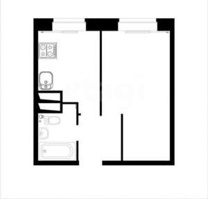 1-к квартира, вторичка, 35м2, 6/7 этаж