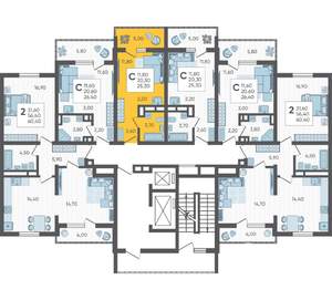 Студия квартира, вторичка, 25м2, 13/16 этаж