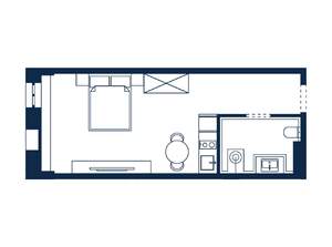 1-к квартира, вторичка, 33м2, 2/4 этаж