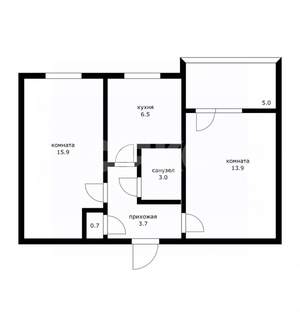 2-к квартира, вторичка, 49м2, 2/5 этаж