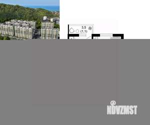 2-к квартира, вторичка, 43м2, 1/12 этаж