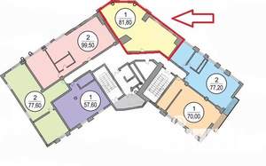 3-к квартира, вторичка, 82м2, 6/6 этаж