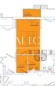 1-к квартира, вторичка, 26м2, 4/12 этаж