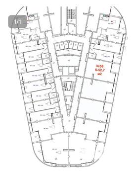2-к квартира, вторичка, 53м2, 5/11 этаж