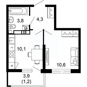 1-к квартира, вторичка, 30м2, 16/17 этаж