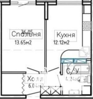 1-к квартира, вторичка, 36м2, 10/20 этаж