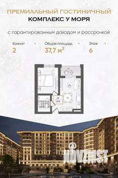 1-к квартира, вторичка, 38м2, 6/10 этаж