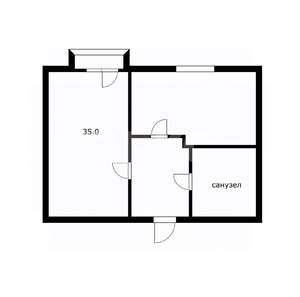 1-к квартира, вторичка, 35м2, 4/5 этаж