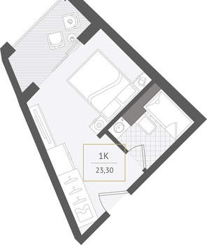1-к квартира, вторичка, 23м2, 5/10 этаж