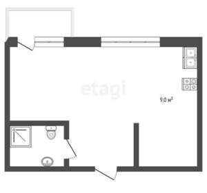 Студия квартира, вторичка, 33м2, 5/8 этаж