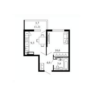 1-к квартира, вторичка, 29м2, 17/17 этаж