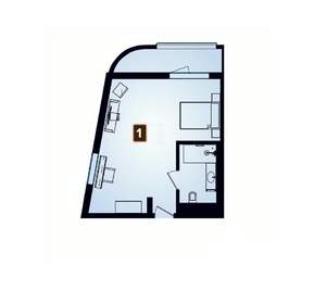 Студия квартира, вторичка, 45м2, 5/8 этаж