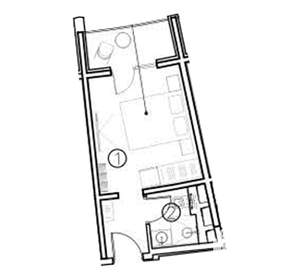 Студия квартира, вторичка, 20м2, 8/11 этаж