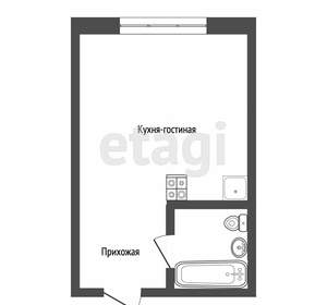 Студия квартира, вторичка, 25м2, 1/11 этаж