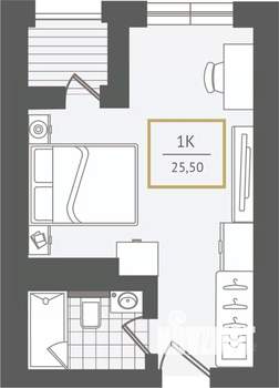 1-к квартира, вторичка, 26м2, 4/10 этаж