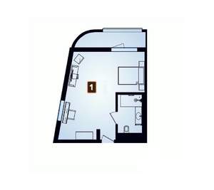 Студия квартира, вторичка, 45м2, 6/8 этаж