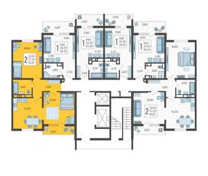 2-к квартира, вторичка, 61м2, 5/10 этаж