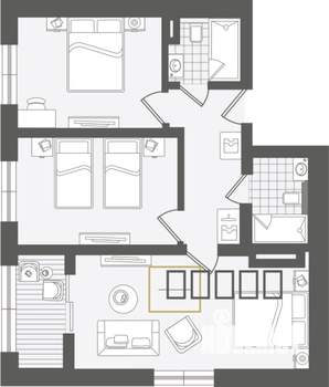 3-к квартира, строящийся дом, 62м2, 3/10 этаж