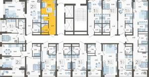 Студия квартира, вторичка, 24м2, 13/19 этаж