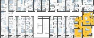 3-к квартира, вторичка, 66м2, 4/19 этаж