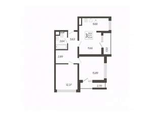 3-к квартира, вторичка, 66м2, 3/19 этаж