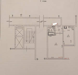 1-к квартира, вторичка, 34м2, 3/18 этаж