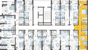 2-к квартира, вторичка, 52м2, 10/19 этаж