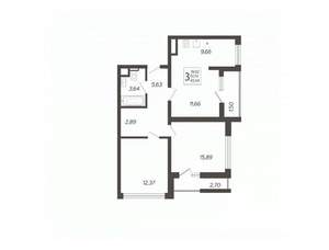 3-к квартира, вторичка, 66м2, 4/19 этаж