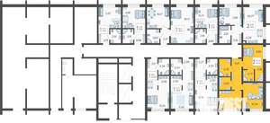 2-к квартира, вторичка, 45м2, 1/19 этаж