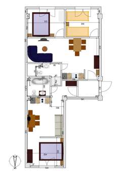 2-к квартира, вторичка, 70м2, 1/5 этаж