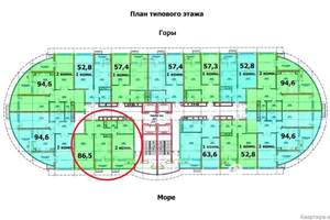 2-к квартира, вторичка, 85м2, 12/23 этаж