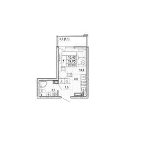 Студия квартира, вторичка, 21м2, 14/15 этаж