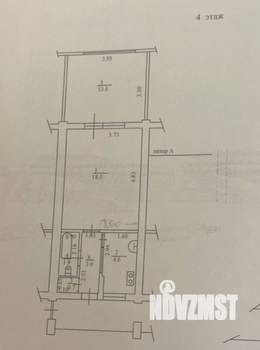 2-к квартира, вторичка, 41м2, 4/4 этаж