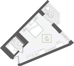 1-к квартира, вторичка, 30м2, 4/10 этаж