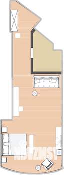 Студия квартира, вторичка, 49м2, 4/6 этаж