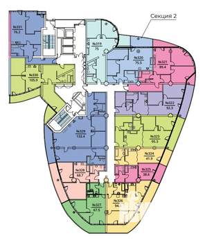 2-к квартира, вторичка, 76м2, 17/24 этаж