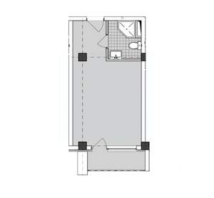 Студия квартира, вторичка, 28м2, 2/4 этаж