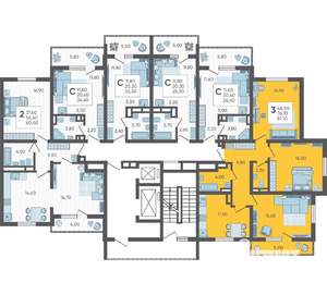 3-к квартира, вторичка, 81м2, 6/16 этаж