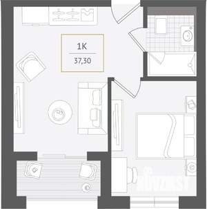 1-к квартира, вторичка, 37м2, 6/10 этаж