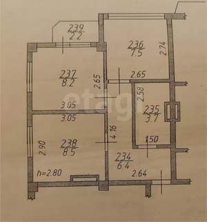 2-к квартира, вторичка, 34м2, 6/7 этаж