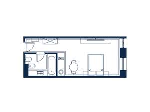 1-к квартира, строящийся дом, 33м2, 3/4 этаж