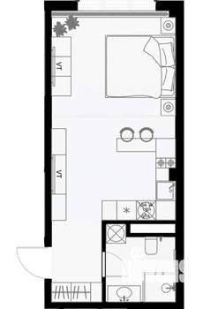 Студия квартира, вторичка, 33м2, 4/7 этаж