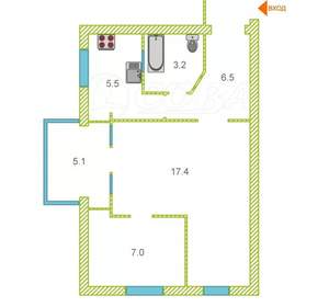 2-к квартира, вторичка, 40м2, 3/3 этаж