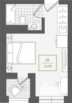 1-к квартира, вторичка, 23м2, 10/10 этаж