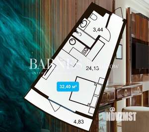 1-к квартира, вторичка, 33м2, 6/10 этаж