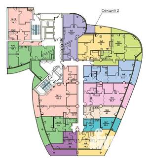 1-к квартира, вторичка, 56м2, 7/24 этаж