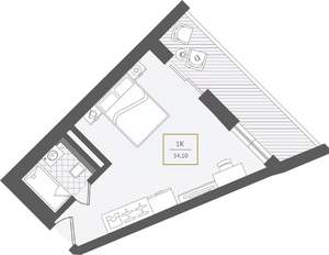 1-к квартира, вторичка, 35м2, 10/10 этаж