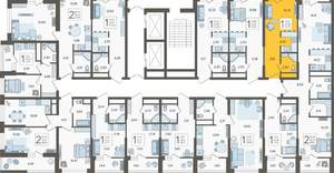 Студия квартира, вторичка, 23м2, 8/19 этаж